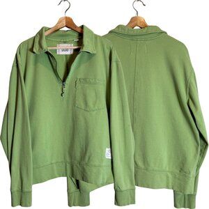 Urban Outfitters BDG Going Nowhere Half Zip Sweatshirt Men's Small Green Lounge